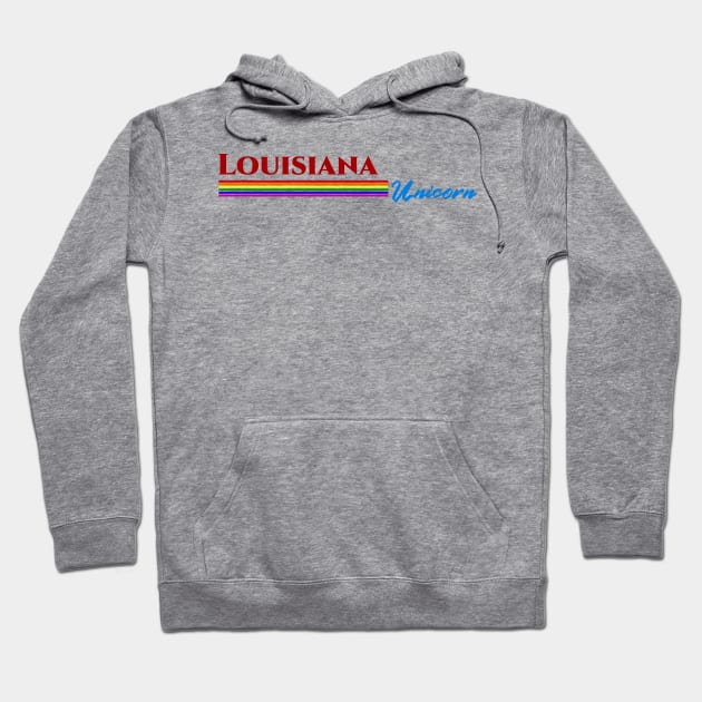 Louisiana Unicorn Gift Hoodie by Easy On Me